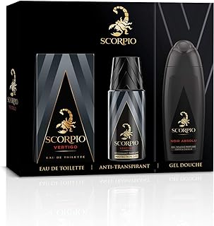 Scorpio Vertigo Coffret pour Homme - 3 produits - Eau de Toilette + Déodorant + Gel Douche