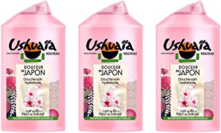 Ushuaïa - Douceur du Japon Douche-Soin Hydratante Lait de Riz & Fleur de Sakura - 250 ml - Lot de 3
