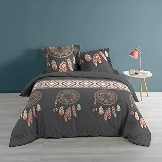 douceur d'intérieur parure 3 p. 200 x 200 cm imprime 57 fils allover reve indien douceur d'intérieur parure 3 p. 200 x 200 cm imprime 57 fils allover reve indien