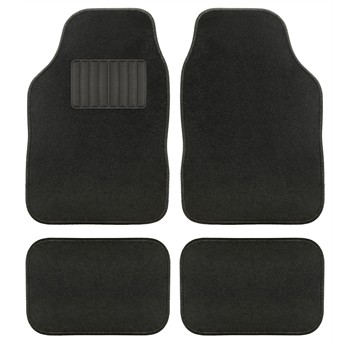 Jeu complet de tapis de voiture universels noirs moquette AQUARELLA Jeu complet de tapis de voiture universels noirs moquette AQUARELLA