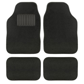 Jeu complet de tapis de voiture universels noirs moquette AQUARELLA