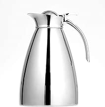 NoBrand Pichet Isotherme, Acier Inoxydable 18/10, à Double paroi, incassable Contenu: Environ 1,5 Litre, Argent, 14 x 14 x 22 cm