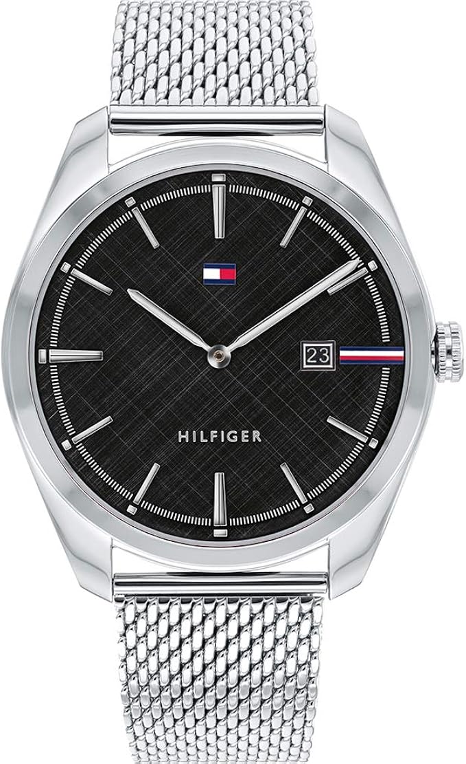 Tommy Hilfiger Homme Analogique Quartz Montre avec Bracelet en Acier Inoxydable 1710425