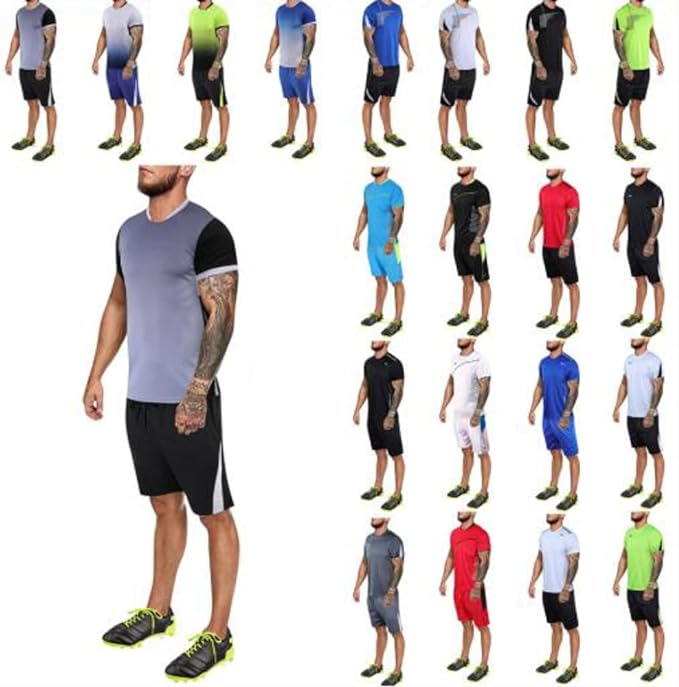 Hommes Ensemble de Football entra&icirc;nement aux Sports de Plein air &agrave; s&eacute;chage Rapide Respirant graduel Euro Limit&eacute; Taille XL &agrave; 5XL