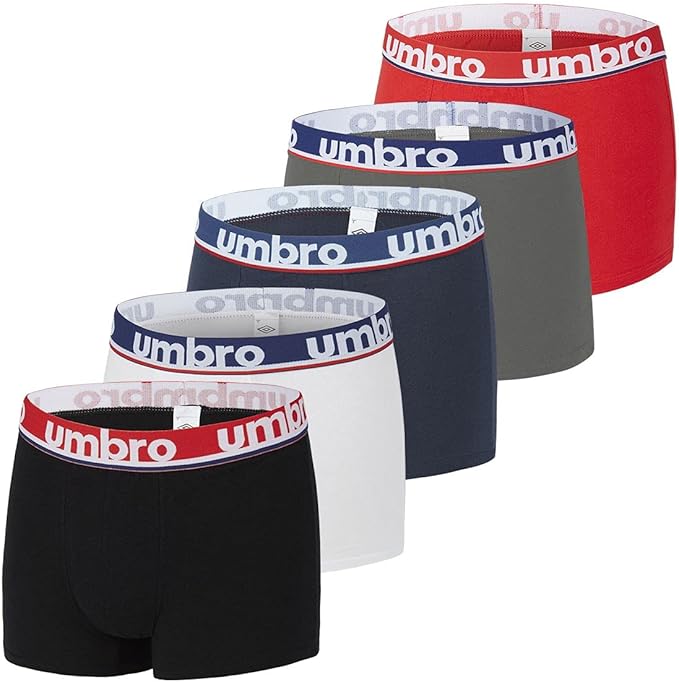 UMBRO Calecon Boxer Homme Coton Uni (Lot de 5)