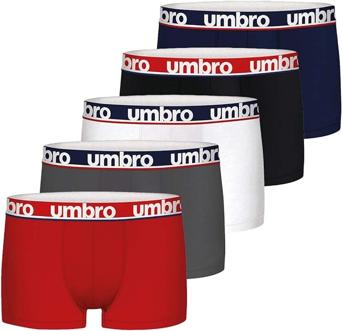 Umbro Boxer UMB/1/BCX5 - Lot de 5 - Cale&ccedil;on Boxeur - Homme