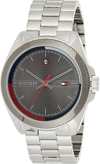 Tommy Hilfiger Mens Analogique Quartz Montre avec Bracelet en Acier Inoxydable 1791684