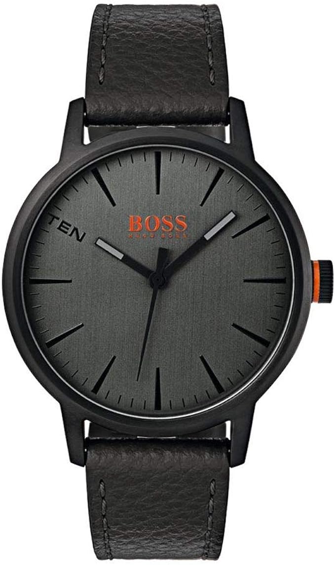 Hugo Boss Orange Homme Analogique Classique Quartz Montre avec Bracelet en Cuir