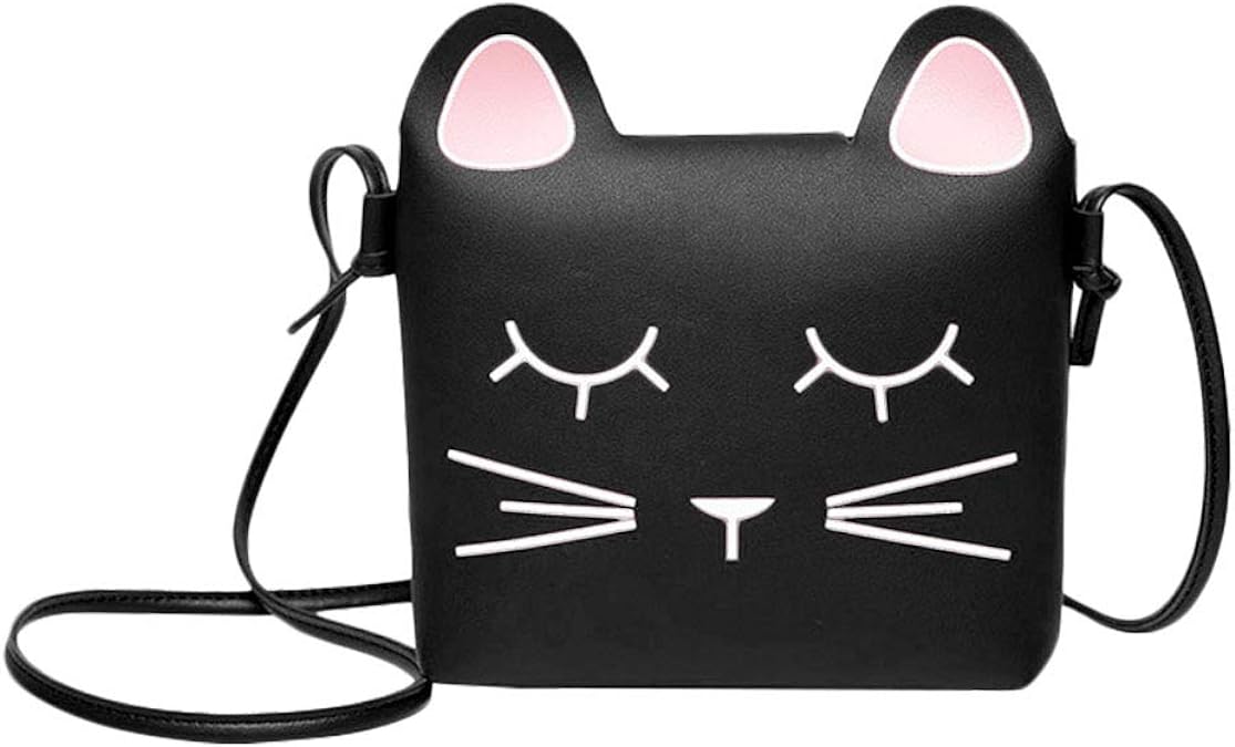 whatUneed Mignon petit sac à main de sac à bandoulière pour petites filles, mini sacs de princesse, sac à bandoulière pour chat