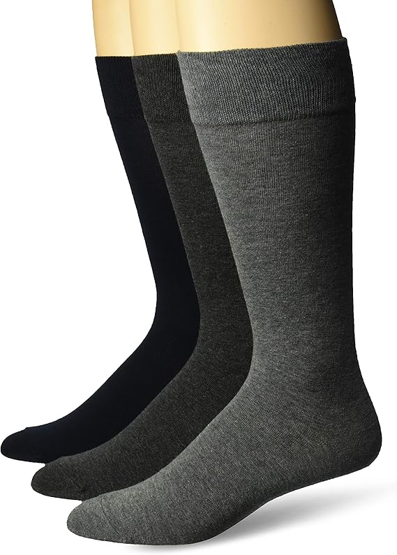 BUTTONED DOWN Chaussettes Habill&eacute;es en Coton Pima Homme, Lot de 3