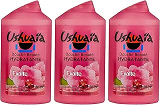 Ushuaïa - Douche Beauté Hydratante à l'Extrait Naturel d'Orchidée du Mexique - 250 ml - Lot de 3