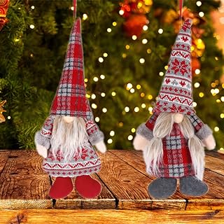 Achort Décorations De Noël, 2 Pièces GNOME Décorations Noël, Scandinavie Ornements, Noël à la Main GNOME pour Décoration S...