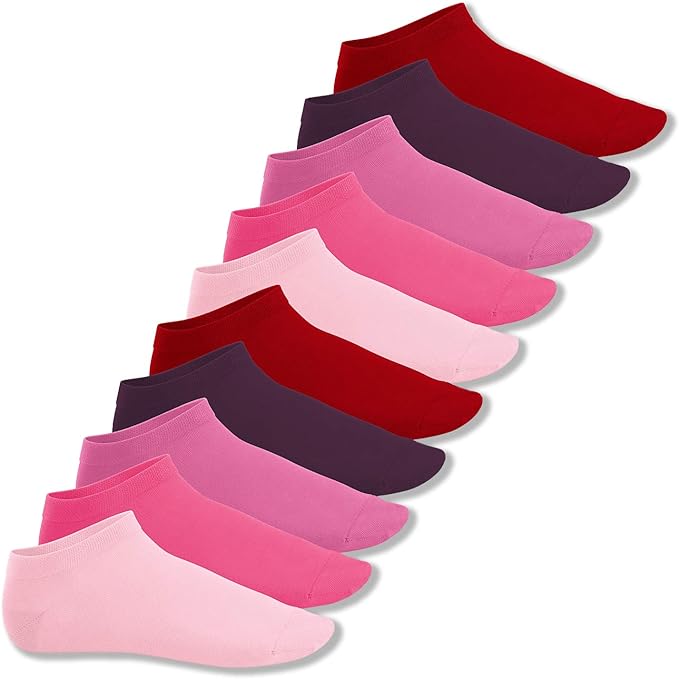 Footstar SNEAK IT! Socquettes Unisexes pour vous et lui - Tailles 35-50 - Assortiment de Couleurs Tendance - 10 paires