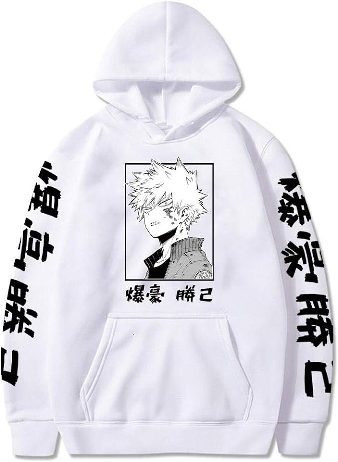 Tuboshu My Hero Academia Katsuki Bakugo Sweat &agrave; Capuche Unisexe V&ecirc;tements Hommes Femmes Pull Hauts