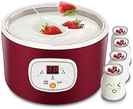 Yaourtière électrique avec accessoire pour yaourt grec, 20 W, 1 litre, rouge