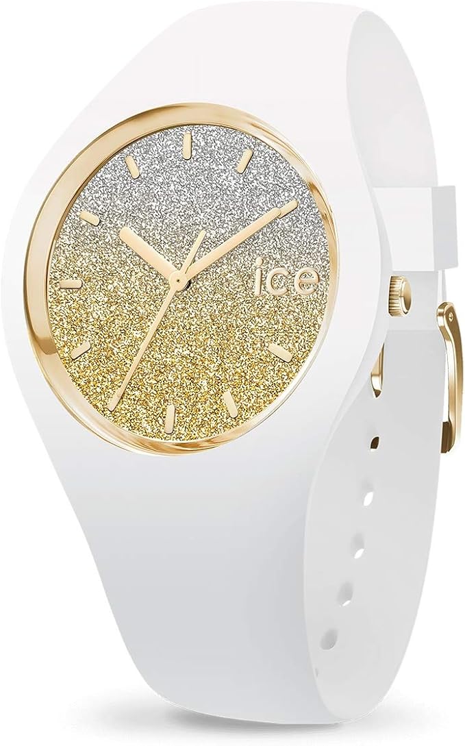 Ice-Watch - ICE lo White gold - Montre blanche pour femme avec bracelet en silicone