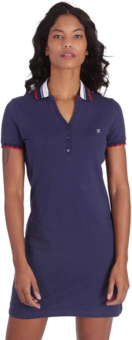 Kaporal - Robe Polo &agrave; Manches Courtes Fantaisies, Coupe ajust&eacute;e - Rouky - Femme