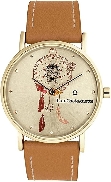 Lulu Castagnette Fille Analogique Quartz Montre avec Bracelet en Cuir 38945