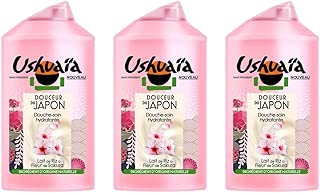 Ushuaïa - Douceur du Japon Douche-Soin Hydratante Lait de Riz & Fleur de Sakura - 250 ml - Lot de 3