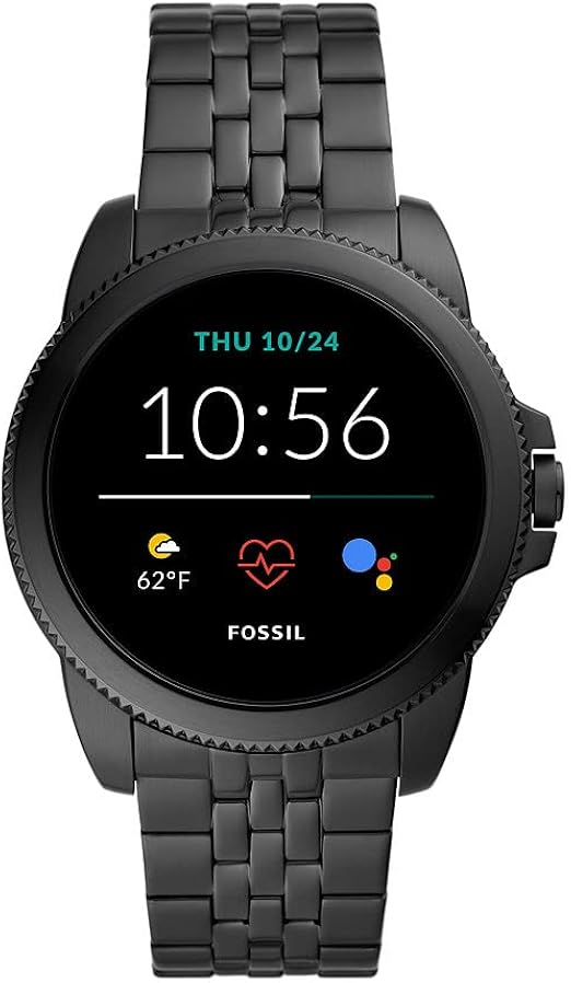 Fossil Homme Montre Connectée Gen 5 + 5E avec haut-parleur, fréquence cardiaque, NFC et alertes pour smartphones