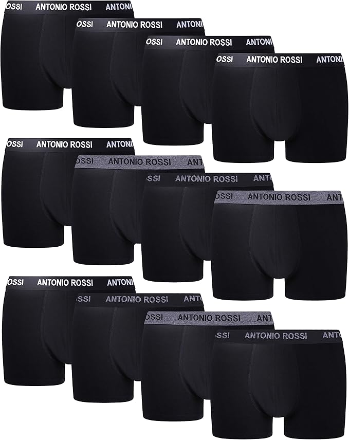 FM London Fitted Boxer Shorty (Lot de 12) Homme