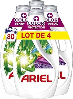 Ariel Lessive Liquide, 80 Lavages (4 x 20 Lavages), +Color Protection, Renouvelle La Brillance Des Couleurs Et Protège Les...