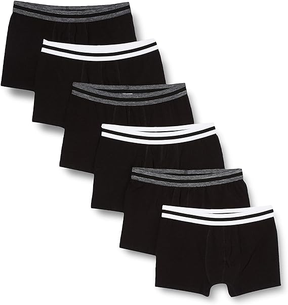 FM London Striped Waistband Hipster Boxer Shorts Cale&ccedil;on Boxeur, Lot de 6