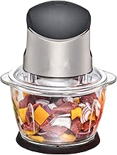 Hachoir à légumes,mélangeur manuel pour légumes ou fruits, noir/chrome brossé