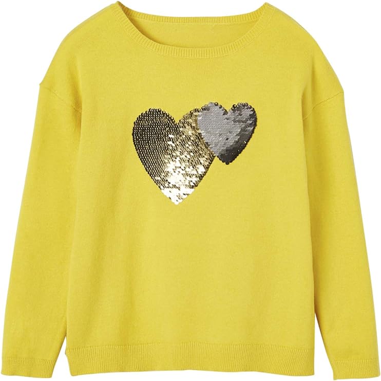 Vertbaudet Pull Fille à Sequins reversibles.