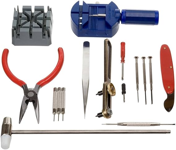 tempo di saldi Kit de réparation de Montres Professionnelles, ouvre-Haut-parleurs, Mailles, Bracelet de 16 pièces