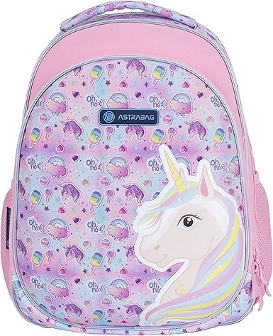 ASTRABAG School Bag Sac Scolaire/Compact AS1, Unicorn, Rose, Taille Unique Bébé garçon
