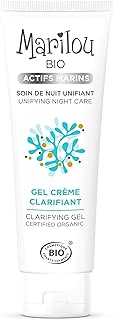 MARILOU BIO Gel Crème Clarifiant Nuit aux Actifs Marins - Tube de 50 ml - Gamme Marine MARILOU BIO Gel Crème Clarifiant Nuit aux Actifs Marins - Tube de 50 ml - Gamme Marine