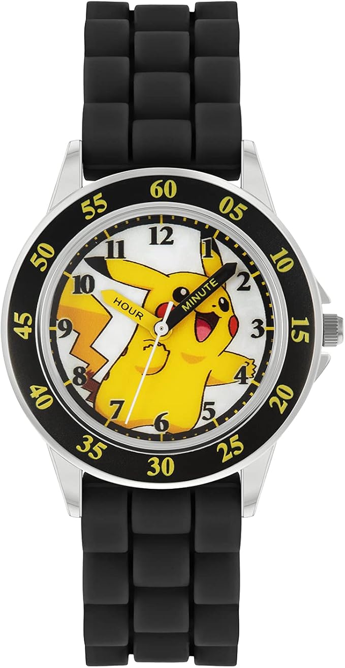 Montre à Quartz analogique Pokemon Unisexe pour Enfant avec Bracelet en Silicone POK9048