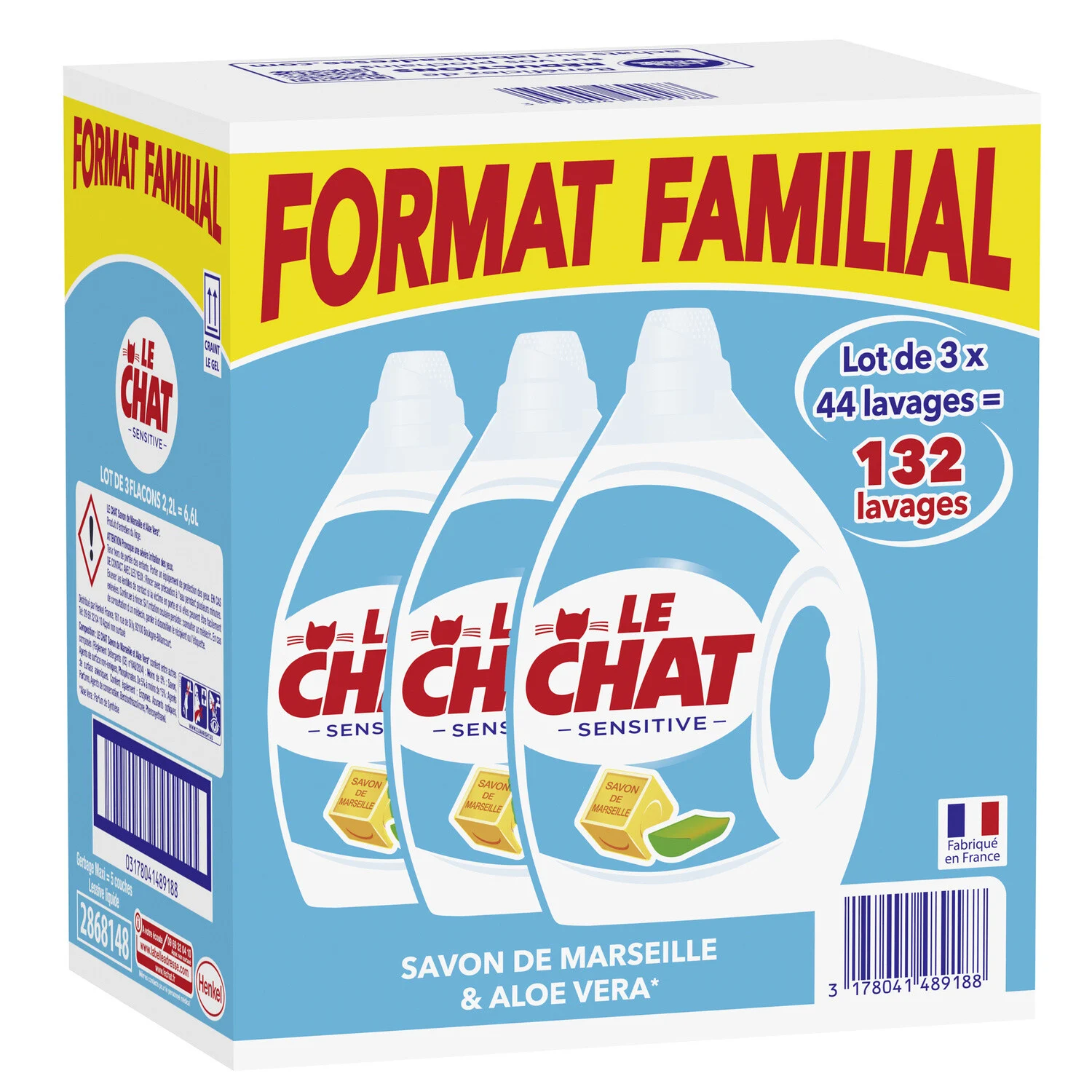 Lessive Le Chat Savon de Marseille Aloe Vera