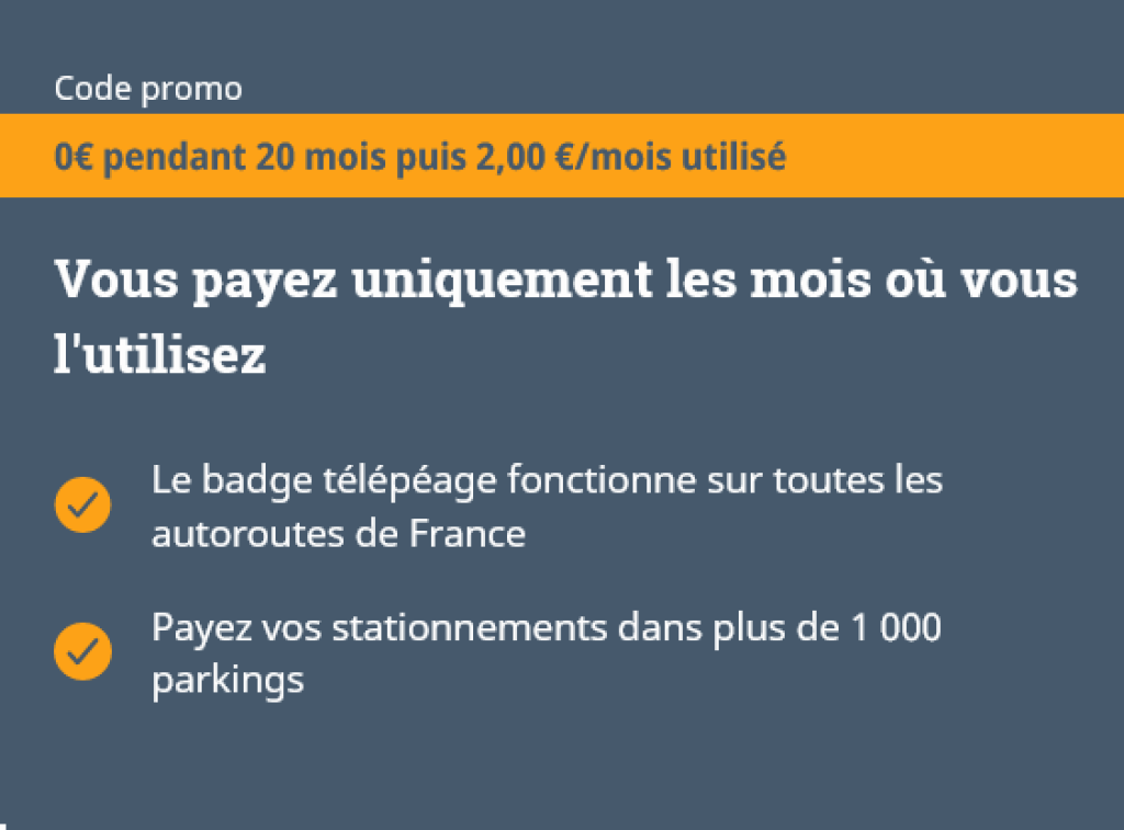 Bon plan Ulys de VINCI Autoroutes avec 20 mois de frais de gestion offerts et badge de télépéage gratuit