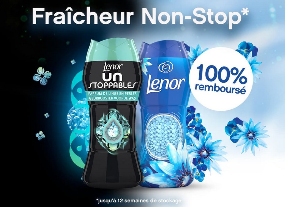 ODR : Lenor parfum de linge 100% remboursé : Perles Unstoppables  Gratuites