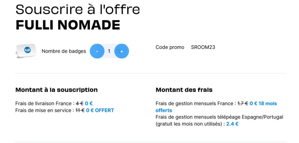 Code promo Fulli Nomade, Badge Gratuit