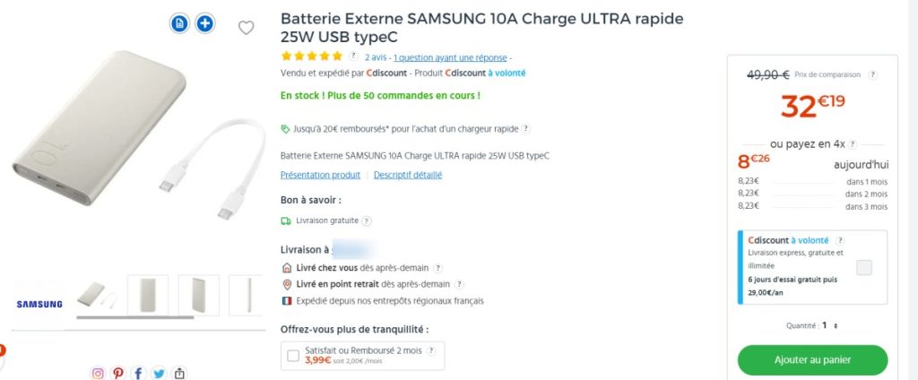 promo batterie samsung cdiscount