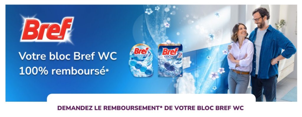 Visuel de l'offre de remboursement Bref WC 2023.