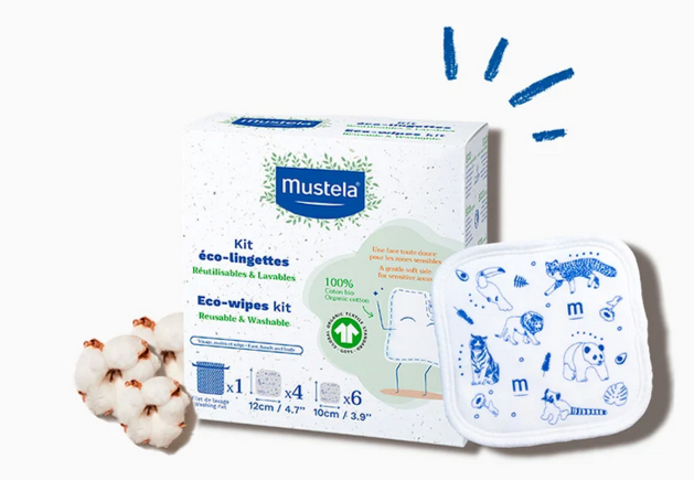 Kit Éco-lingettes Mustela offert dans le bon plan.