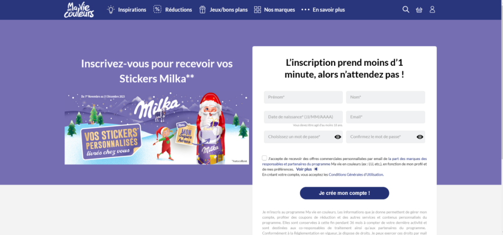 Notre bon plan stickers Milka personnalisés gratuits