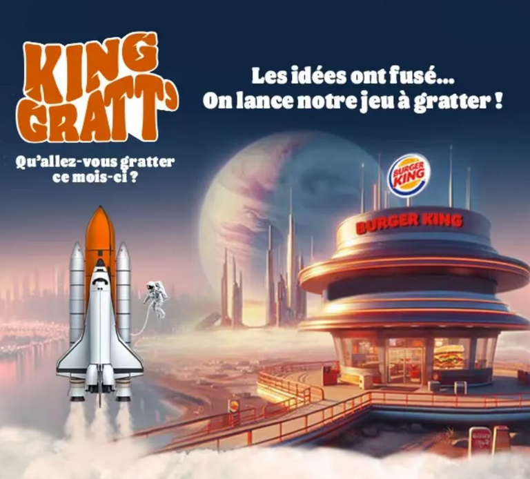 Application Burger King pour le jeu King Gratt'