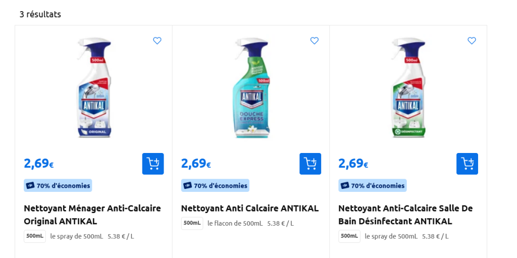 Réduction de 70% sur Antikal chez Carrefour