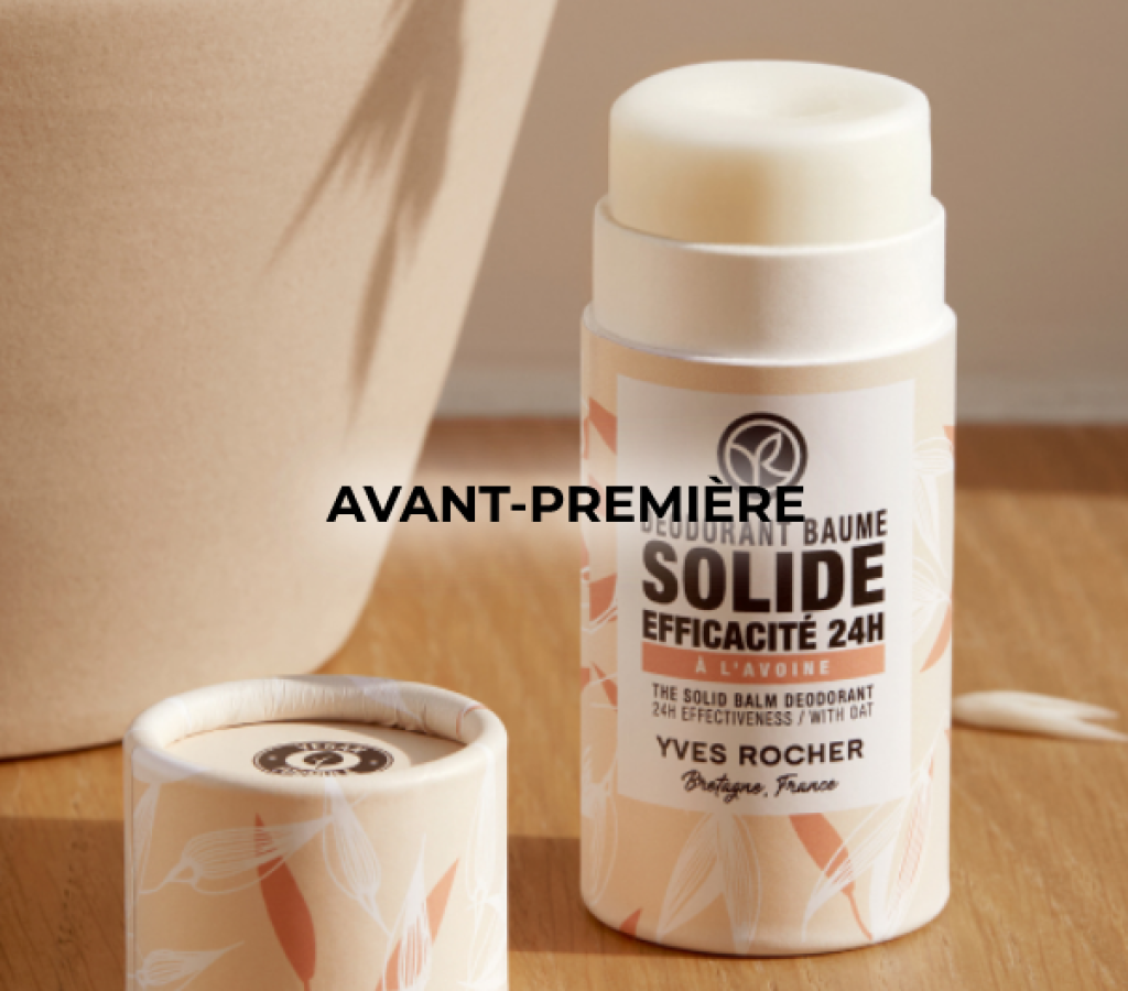 Offre limitée : déodorant baume solide Yves Rocher à tester.