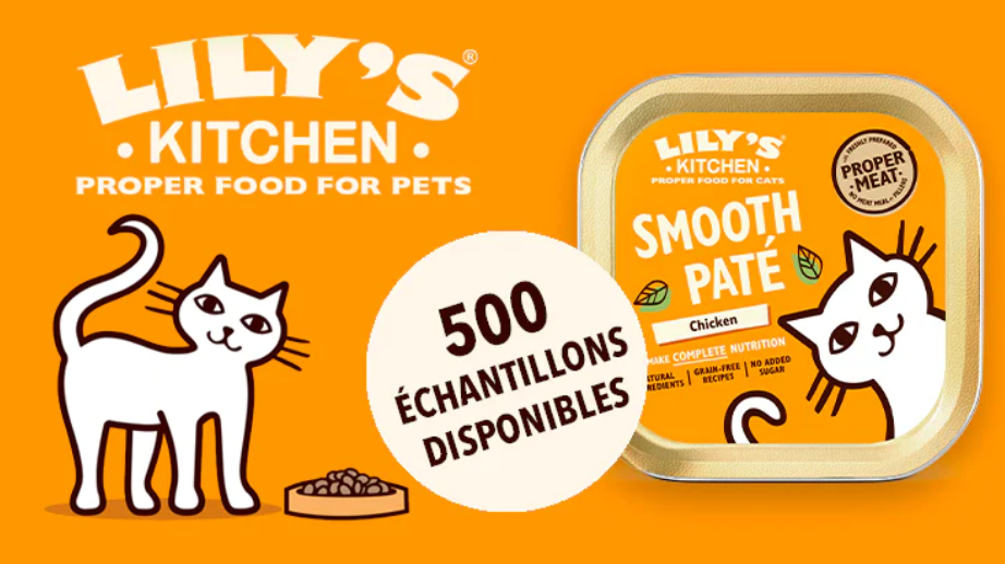 500 Échantillons Gratuits de Pâtée au Poulet Lily’s Kitchen pour Gâter Votre Chat
