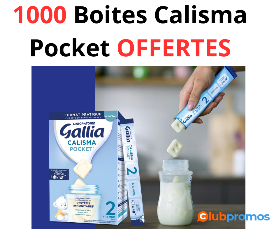Gallia Calisma Pocket prêt à tester, 1000 boîtes gratuites