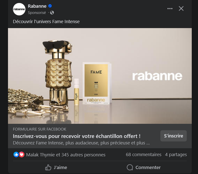 Obtenez Gratuitement votre Échantillon de Parfum FAME Intense de Paco Rabanne