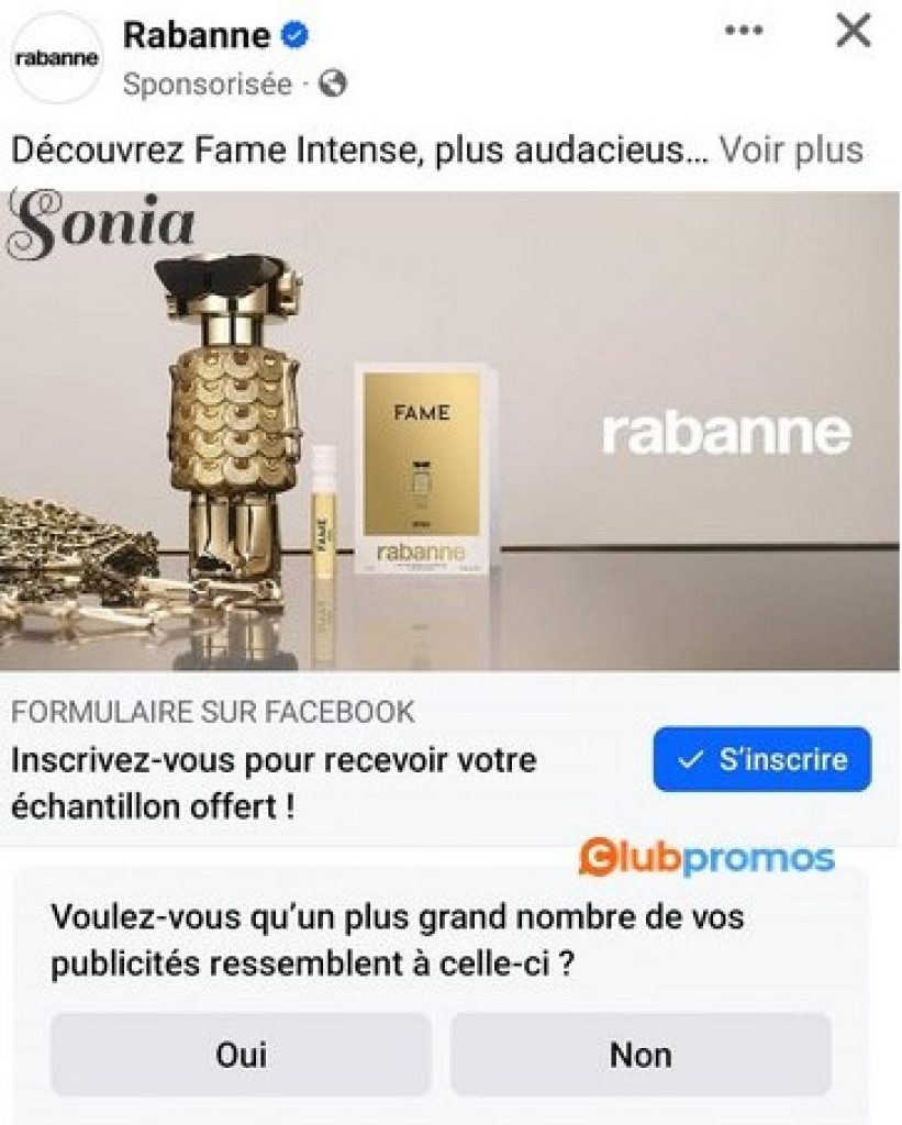 : Formulaire Échantillon FAME Intense Remplissez ce formulaire pour obtenir votre échantillon gratuit de FAME Intense de Paco Rabanne