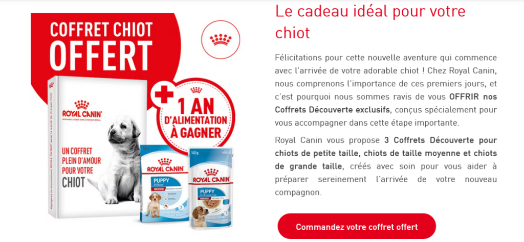 Offre d'Échantillons Gratuits Royal Canin Puppy pour Chiot