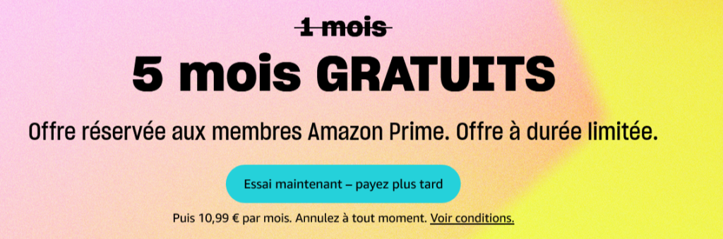 Offre Amazon Music Unlimited Offre d'essai gratuit Amazon Music Unlimited 5 mois